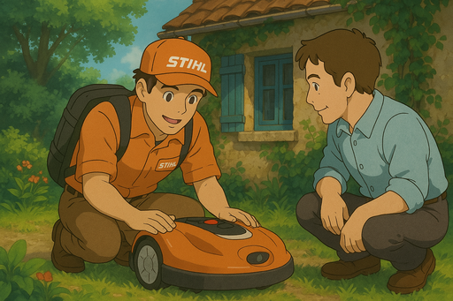 Installation tondeuse robot